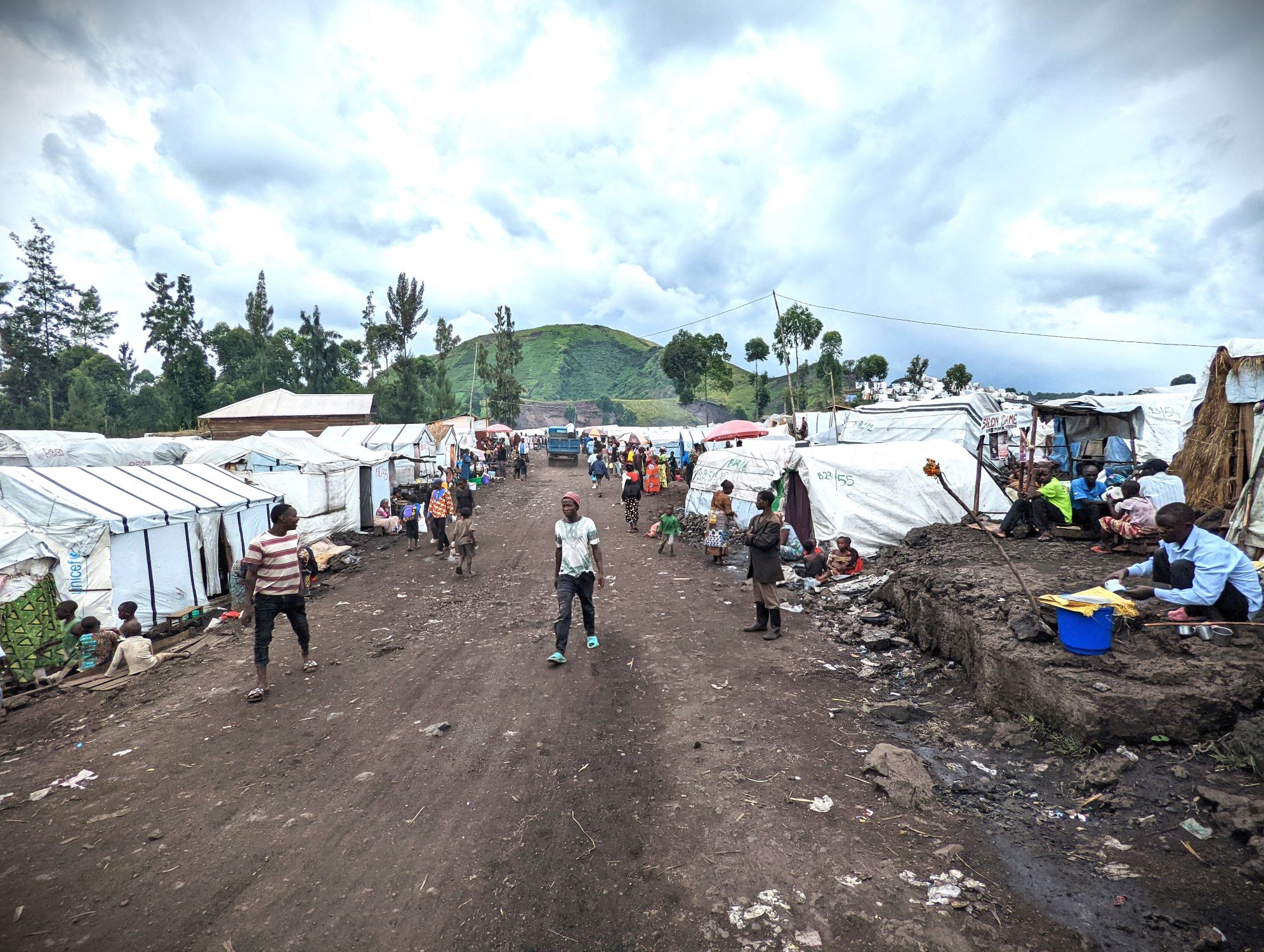 Displaced people's camp in DRC